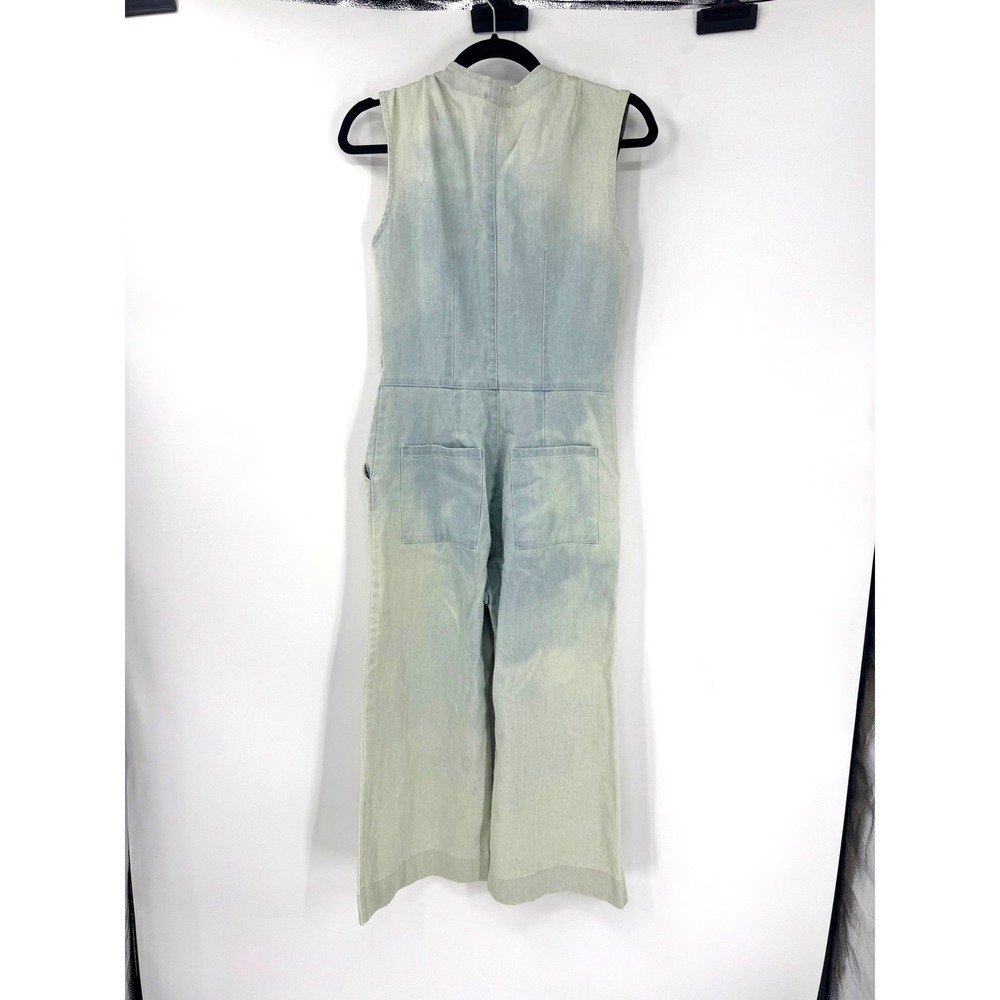 Prairie Underground Finen Again Denim Jumpsuit Sleeveless Wide Leg Blue XS - Picture 3 of 4